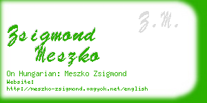 zsigmond meszko business card